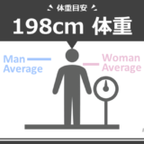 身長198cm男女の平均体重は何kg？標準体重や痩せ〜肥満の目安も
